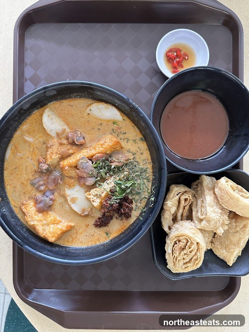 Curry Laksa with side dishes