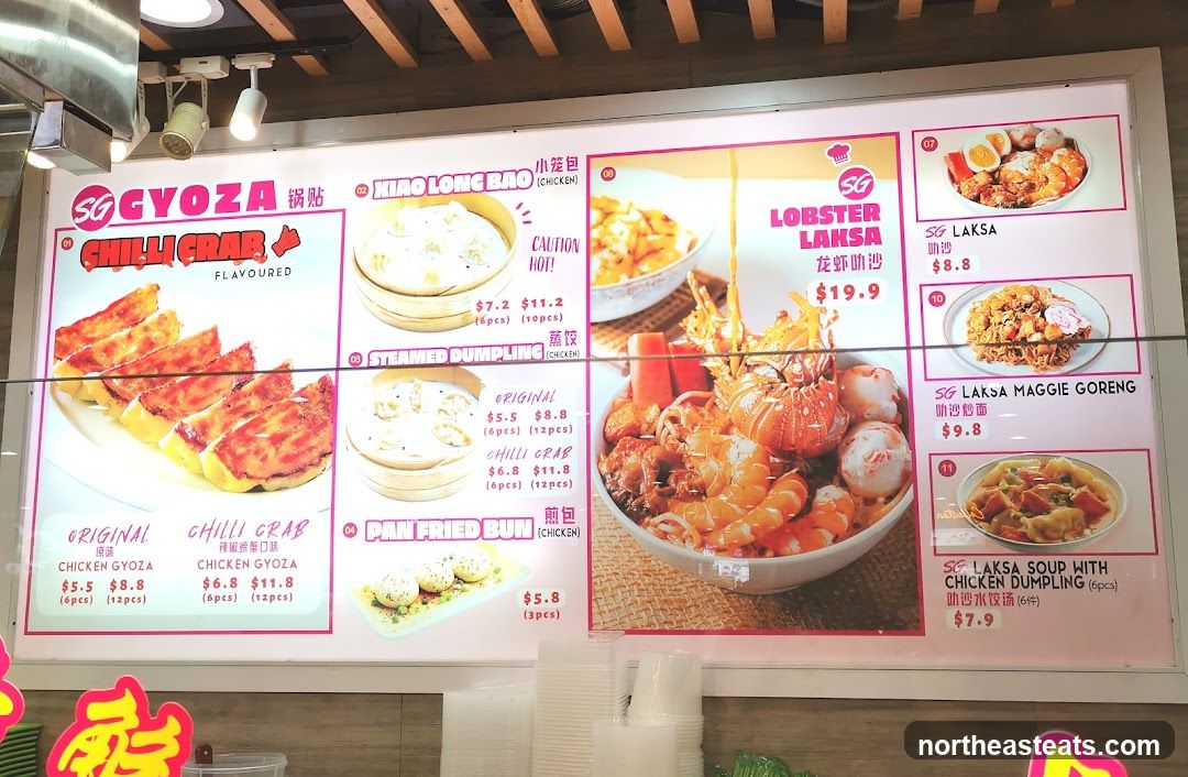 SG Gyoza Menu