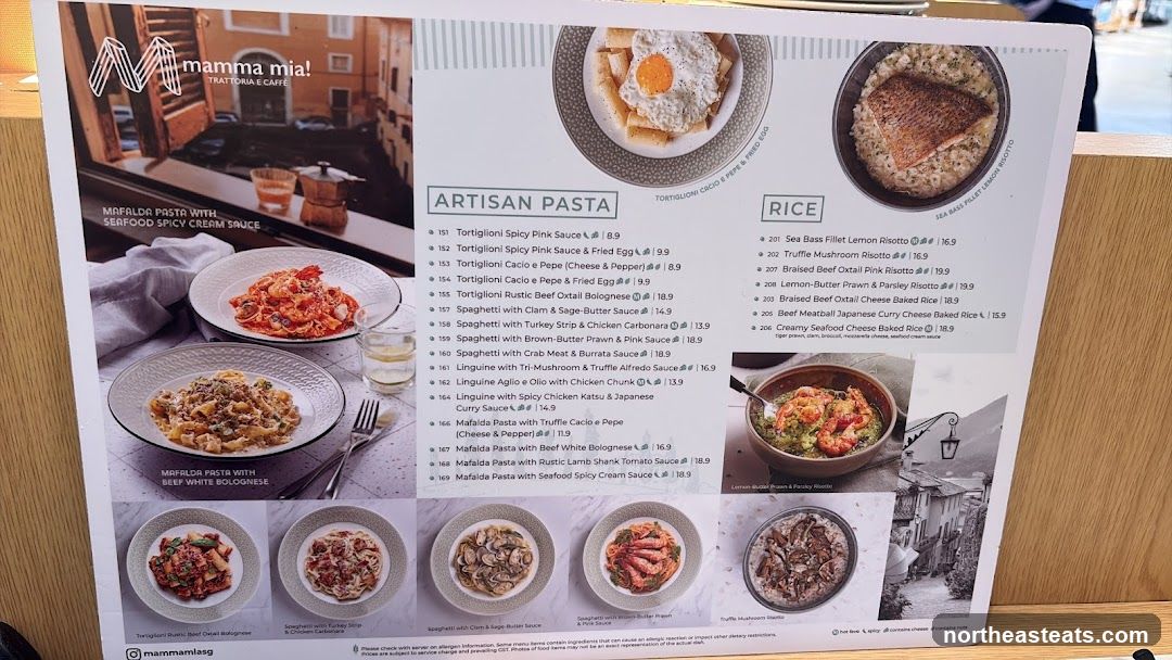 Mamma Mia! Trattoria e Caffe Menu