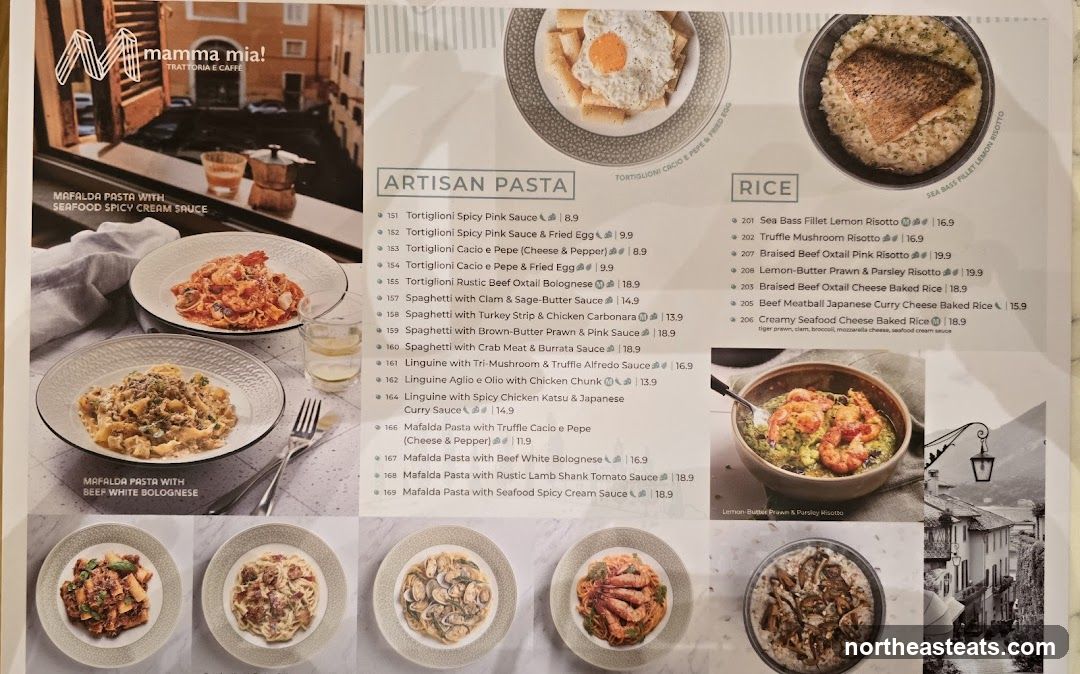 Mamma Mia! Trattoria e Caffi Menu