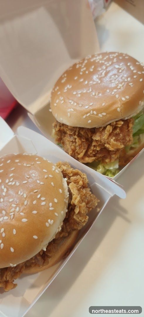 Two Fried Chicken Burgers
