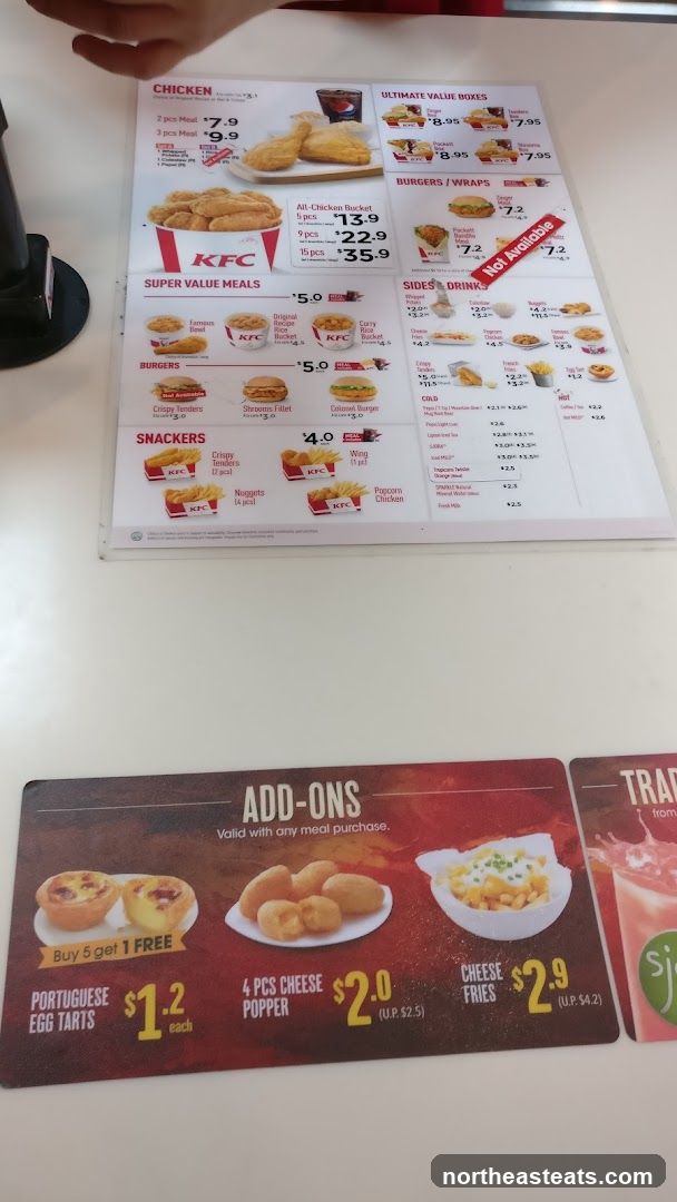 KFC Menu