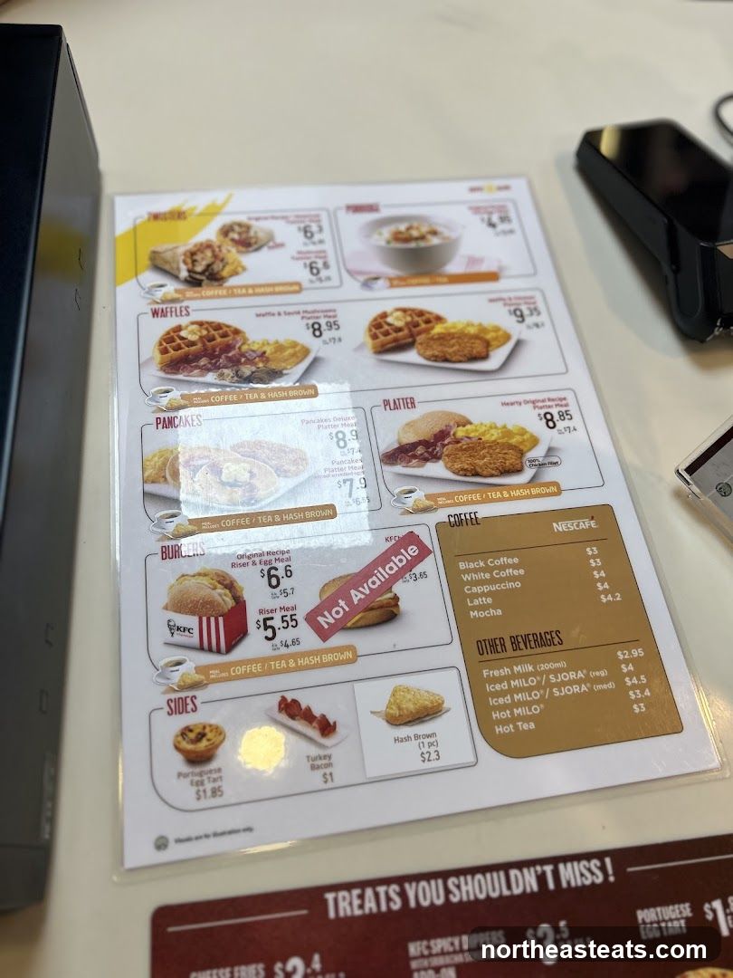 KFC Breakfast Menu