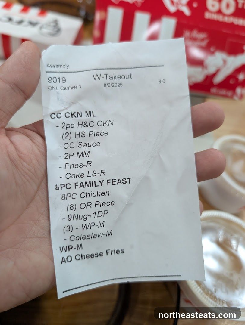 KFC Receipt