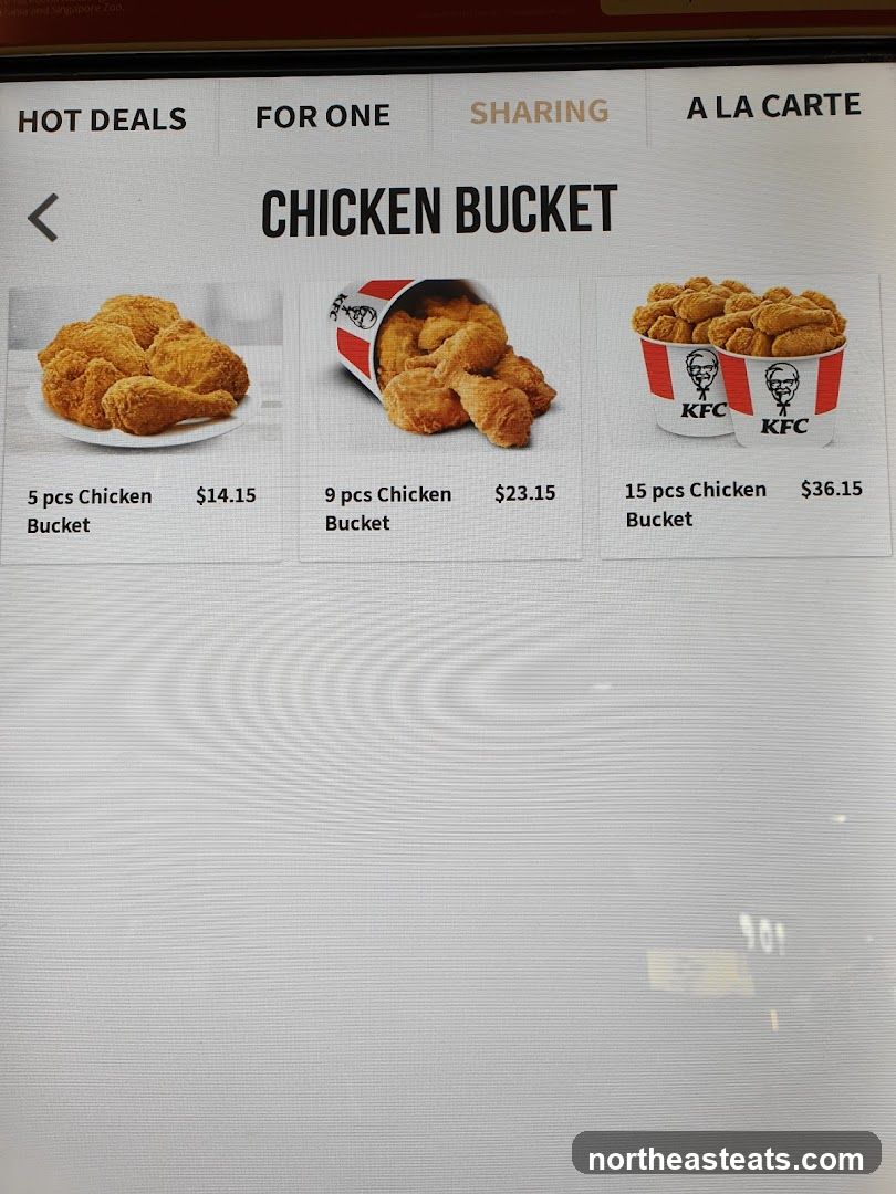 Chicken Bucket Menu