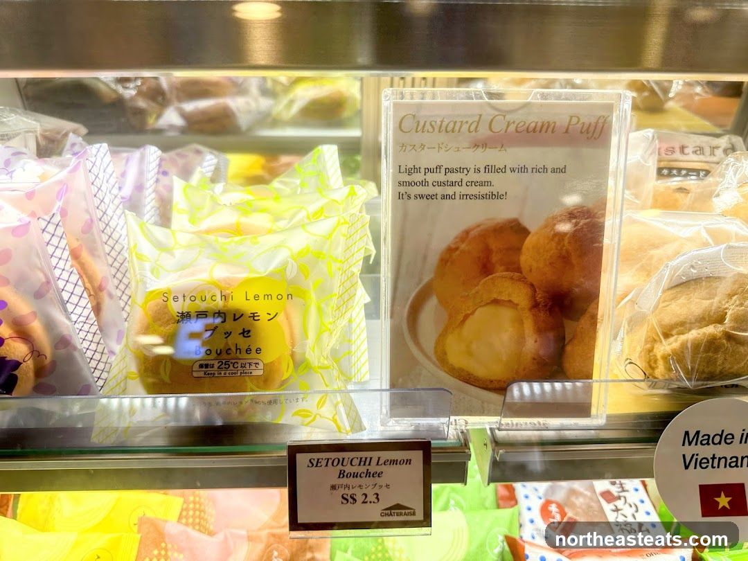 Pastries in a Display Case