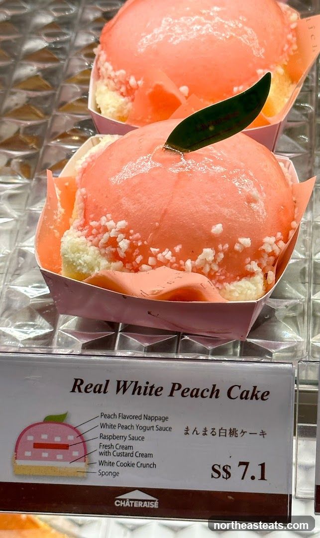 Real White Peach Cake