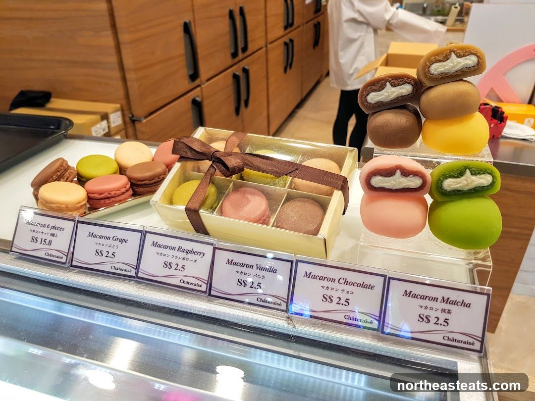 Assortment of Macarons and Mochi