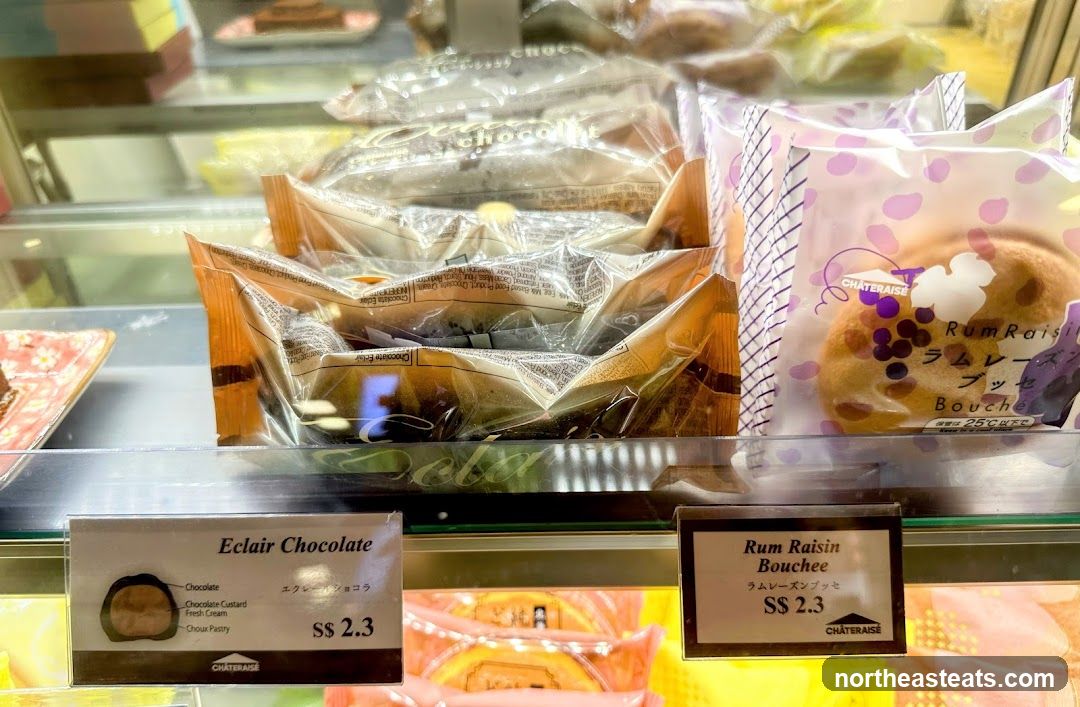 Pastries in a Display Case