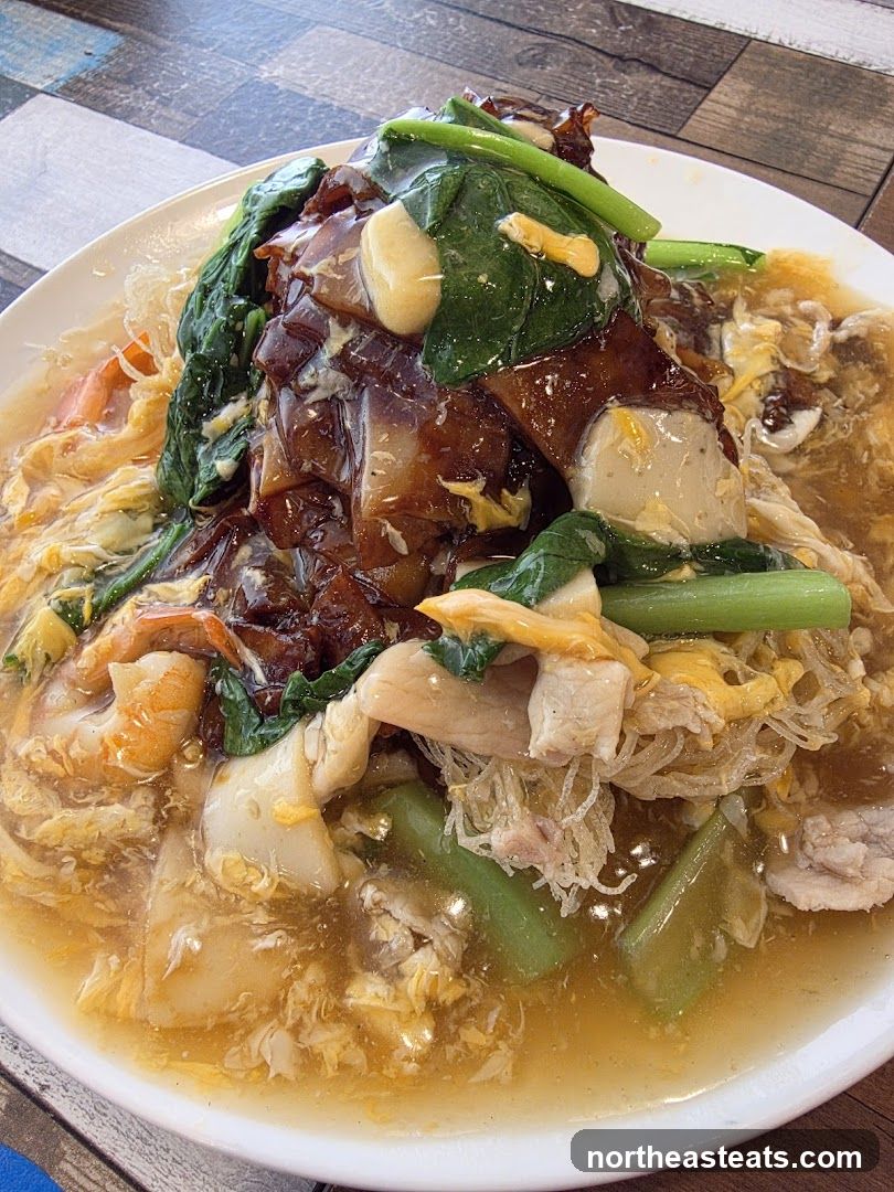 Seafood and Vegetable Noodle Dish
