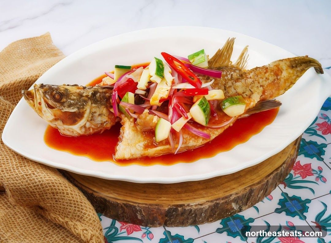 Fried Fish with Toppings