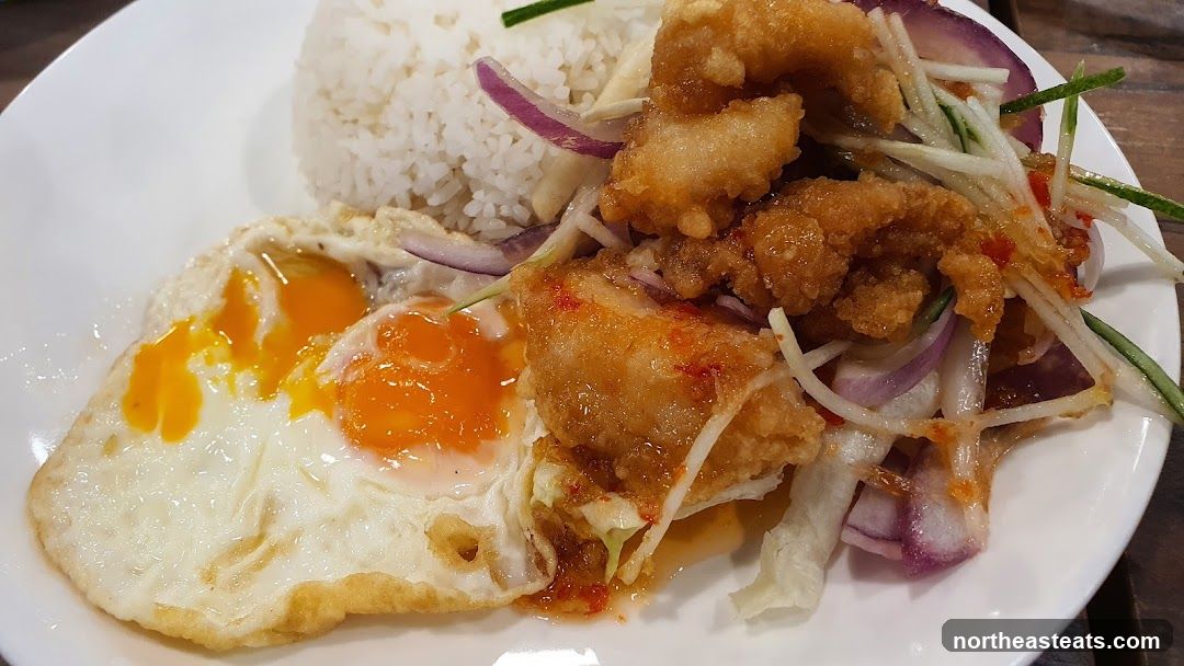 Fried Fish with Rice and Egg
