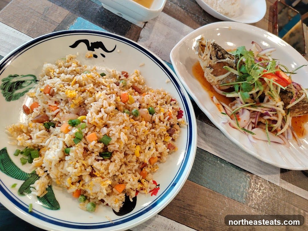 Fried Rice and Fish Dish