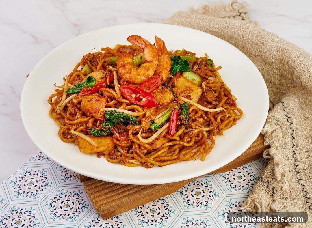 Noodles with Shrimp and Vegetables