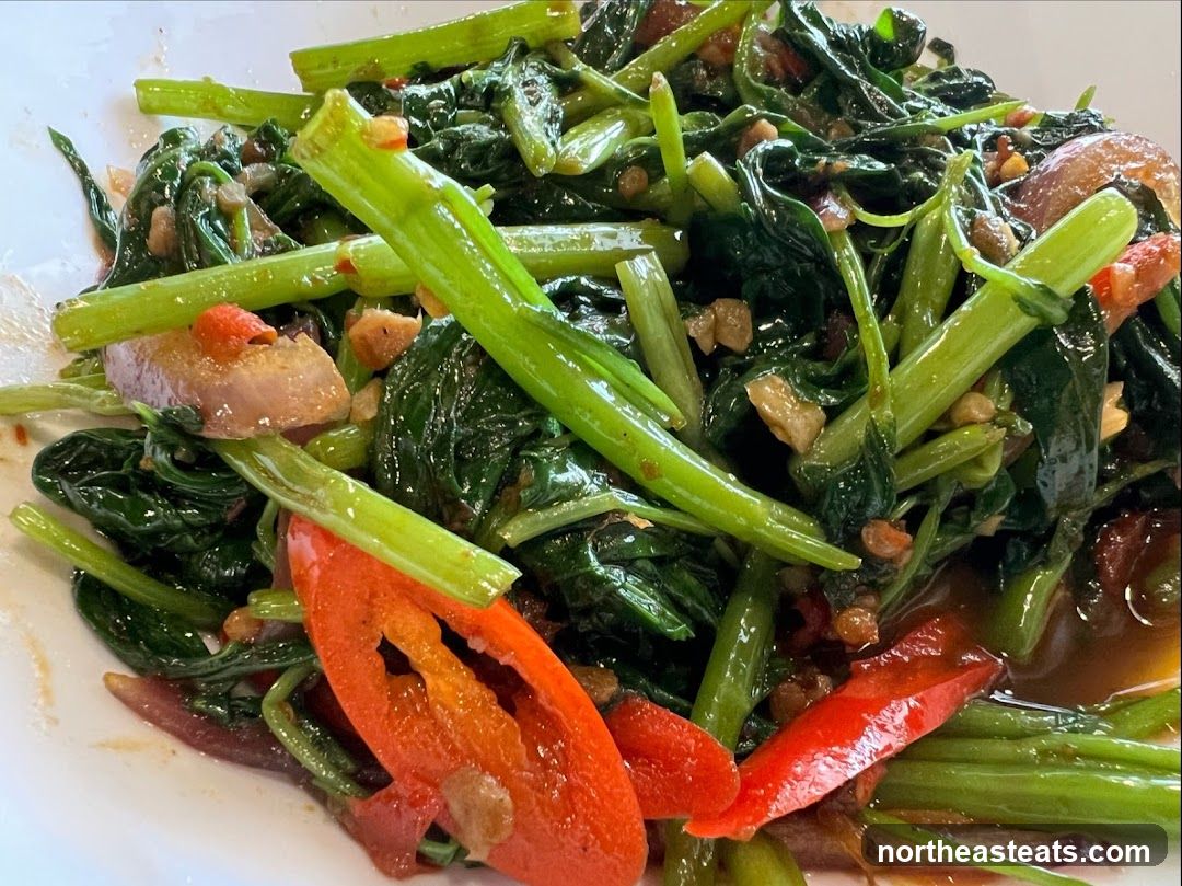 Stir-fried Water Spinach with Chili