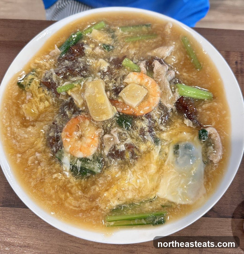 Seafood noodle dish