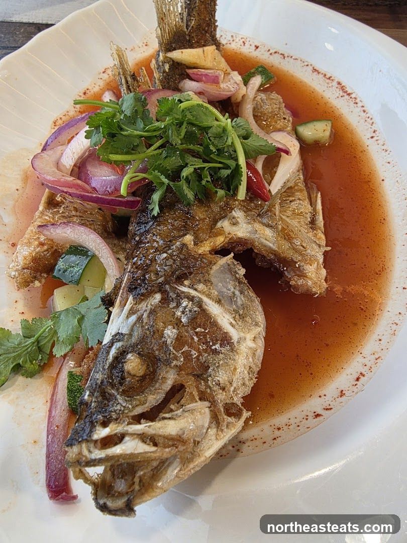 Whole Fried Fish with Sauce