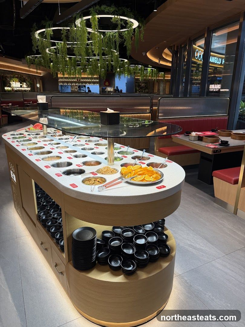 Buffet Station with Various Ingredients