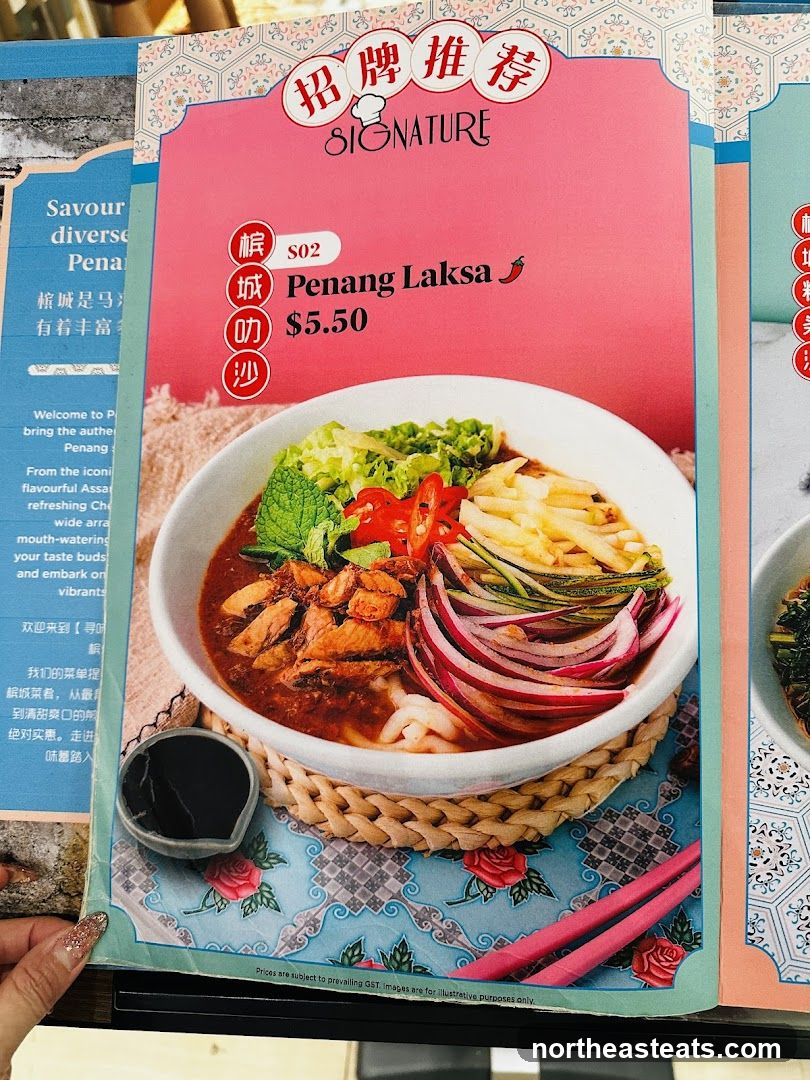 Signature Penang Laksa Menu