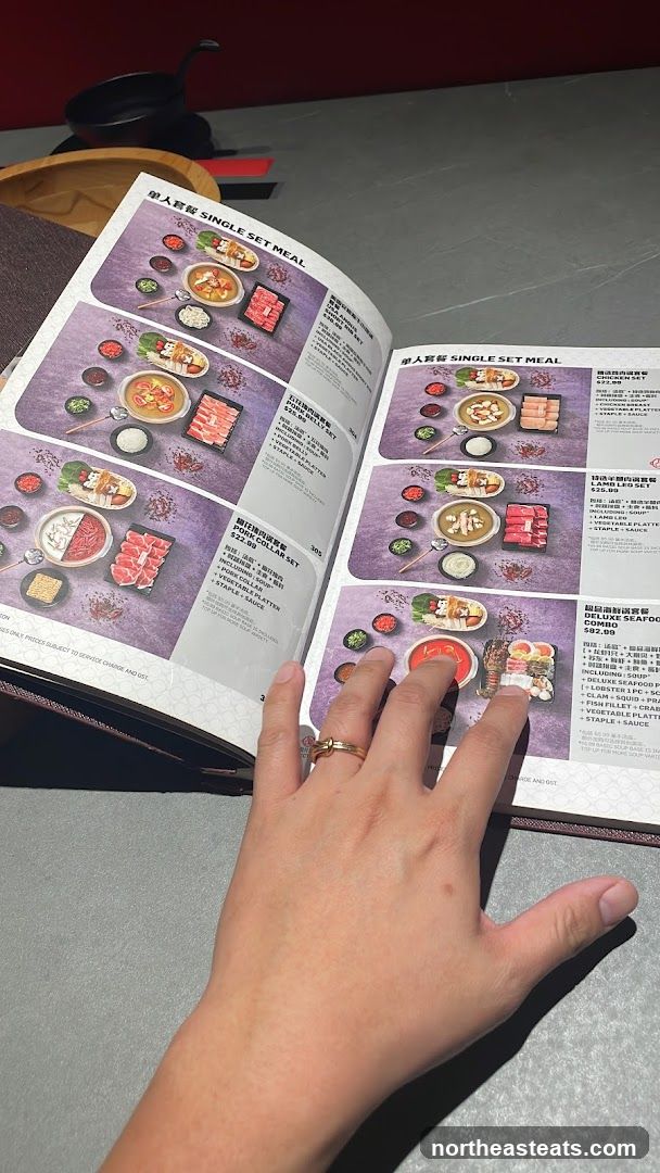 Single Set Meal Menu