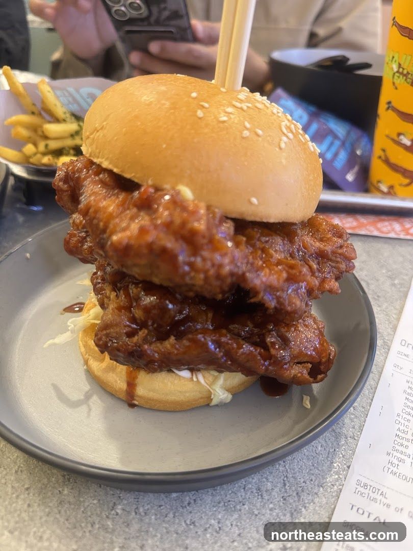 Chicken Burger and Fries