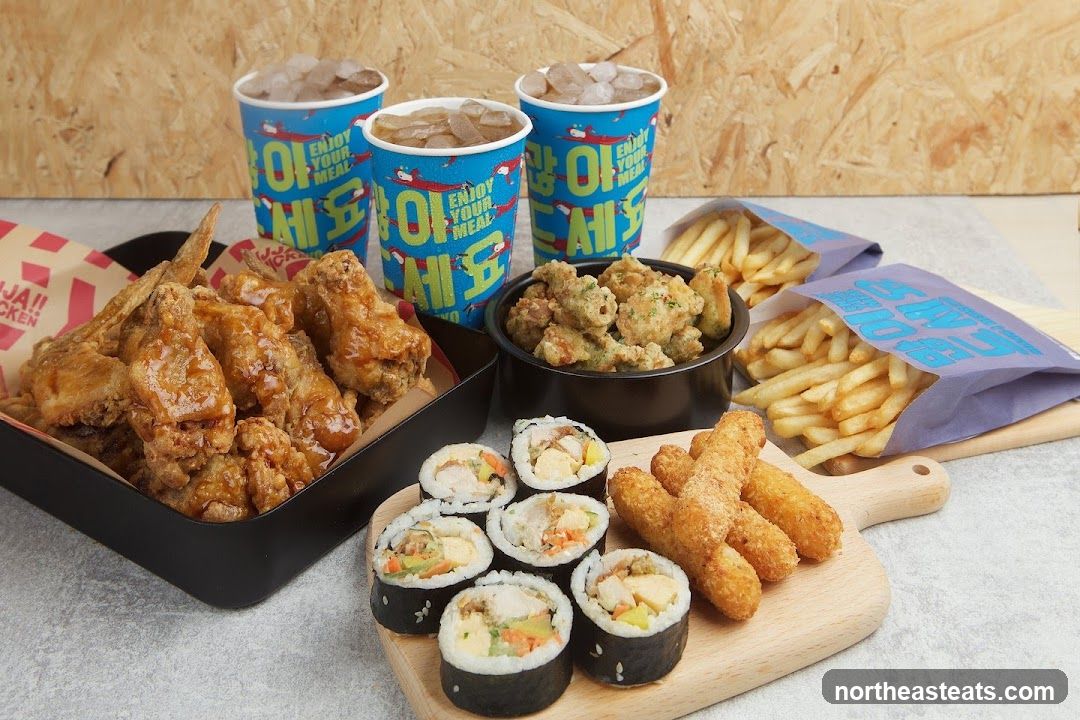 Fried Chicken and Sushi Platter
