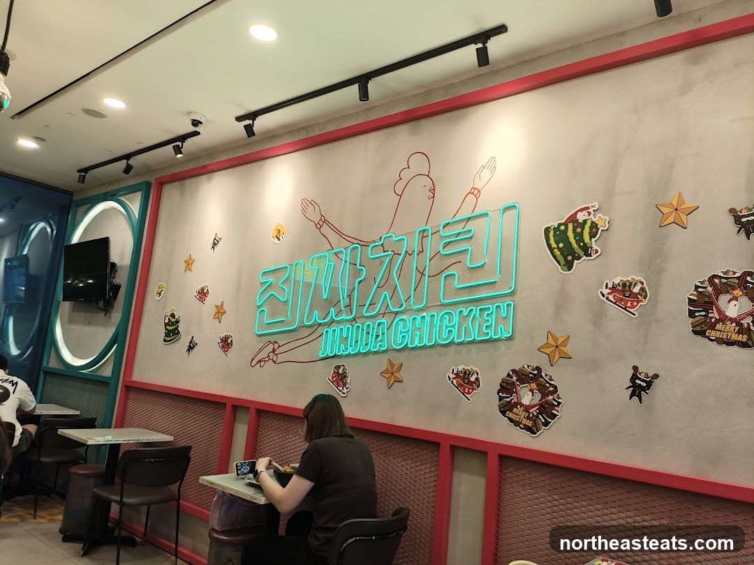 Restaurant Interior with Neon Signage