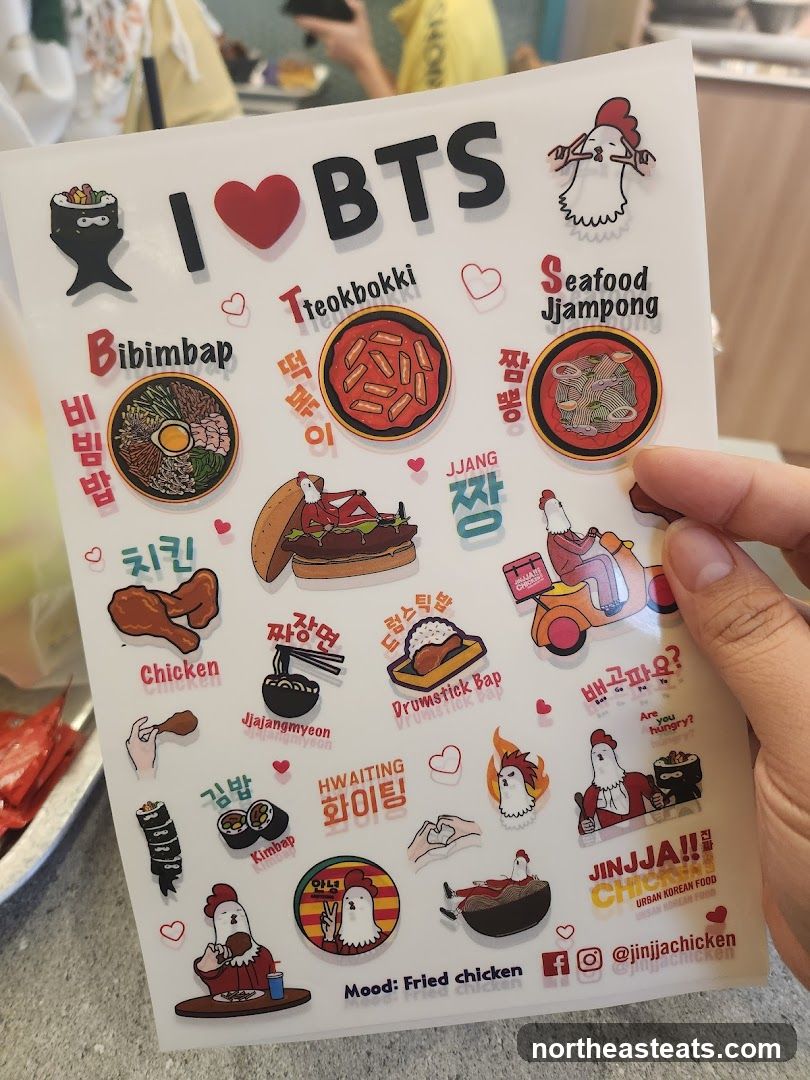 BTS and Korean Food Sticker Sheet
