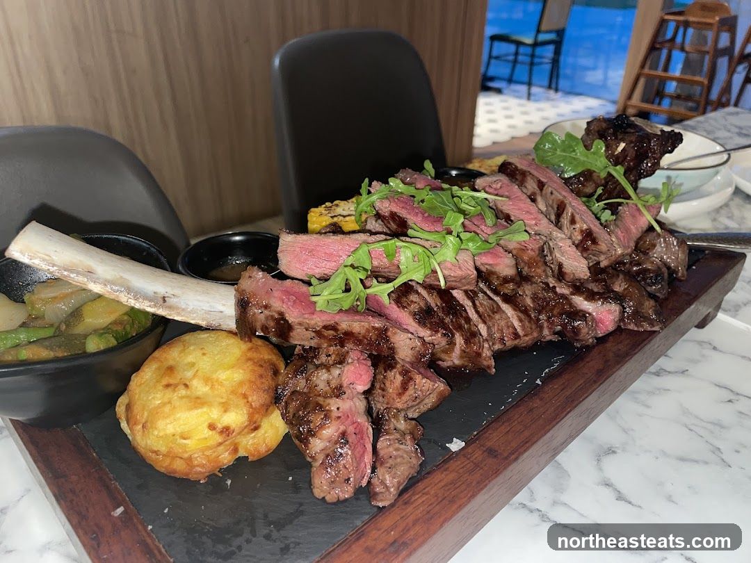 Sliced Tomahawk Steak Platter