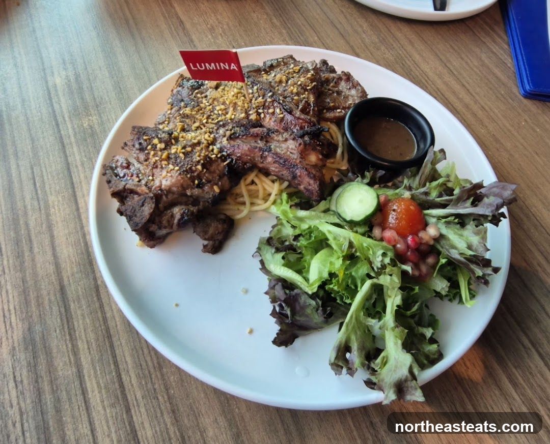 Grilled Meat Dish with Salad
