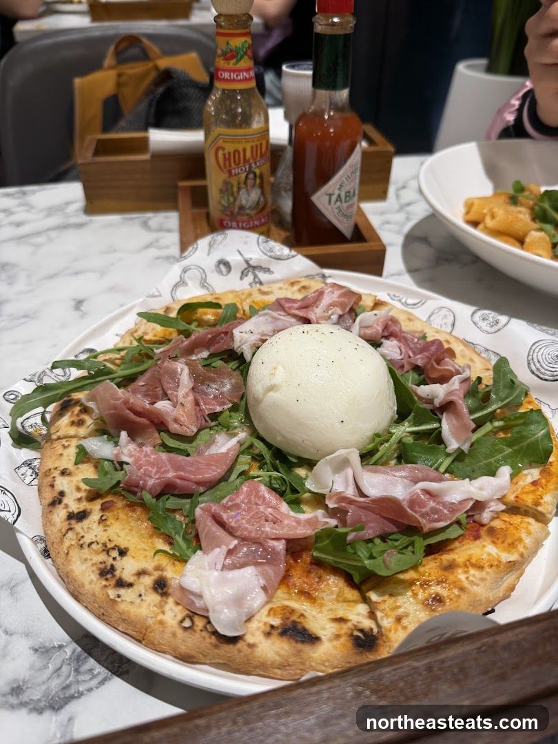 Pizza with Prosciutto and Burrata