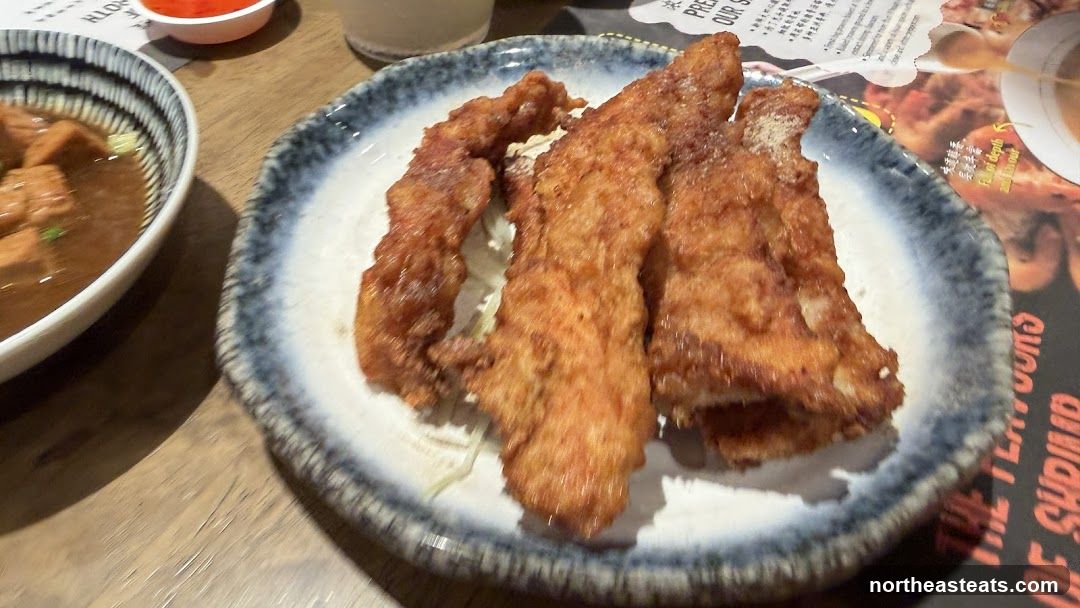 Fried Chicken and Tofu Dish