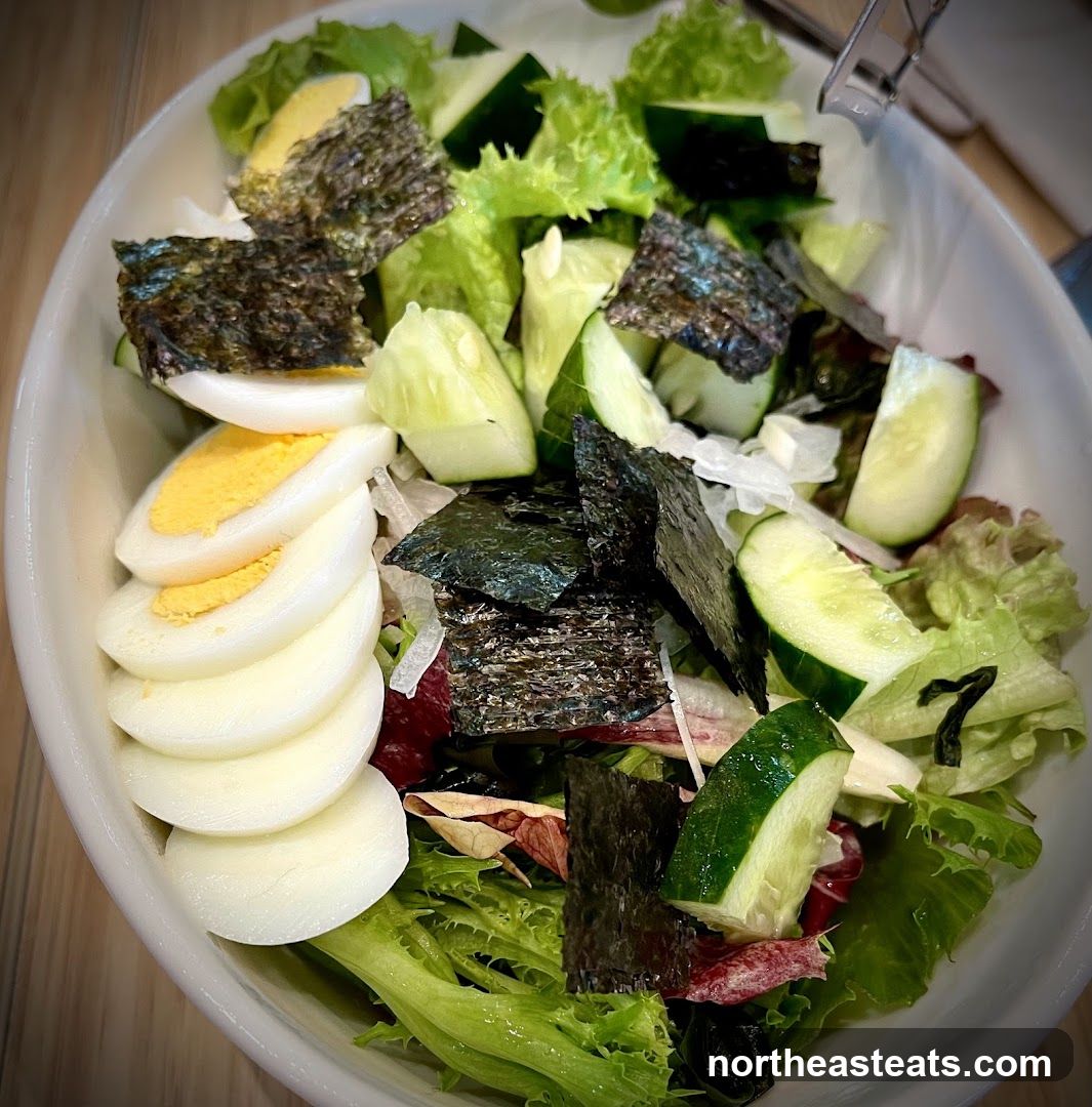 Salad with Hard-Boiled Eggs and Seaweed