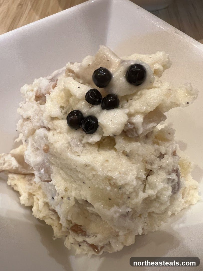Mashed Potatoes with Blackberries