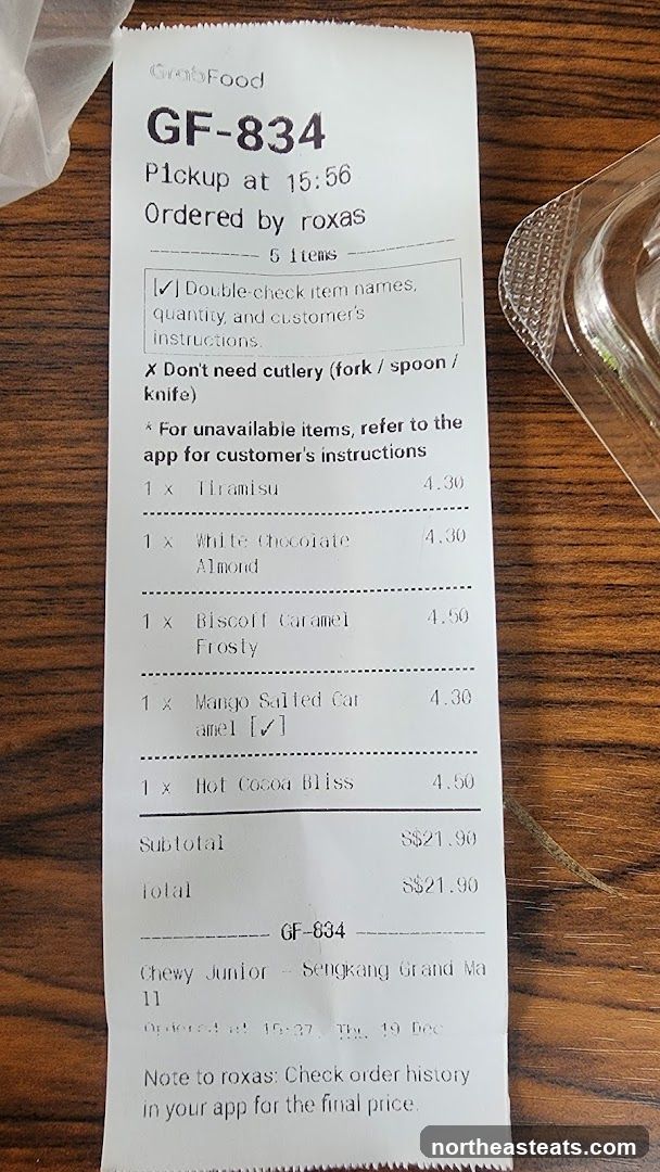GrabFood Order Receipt