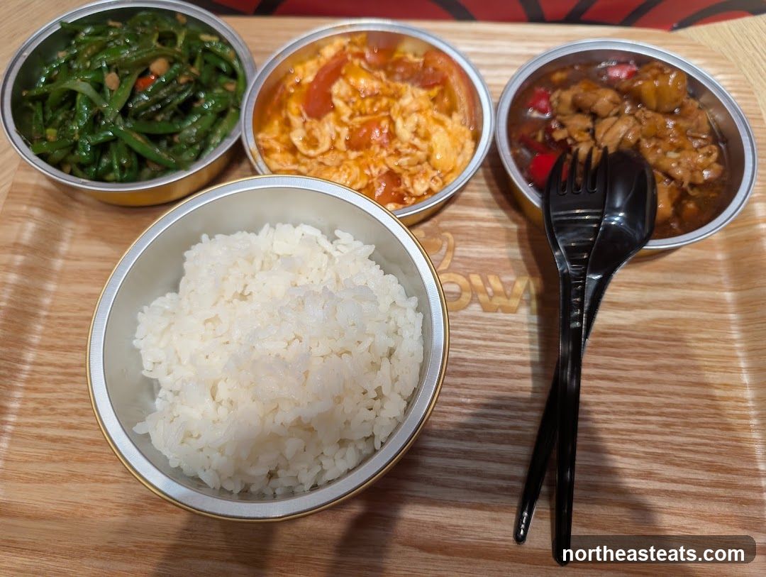Meal with Rice and Side Dishes