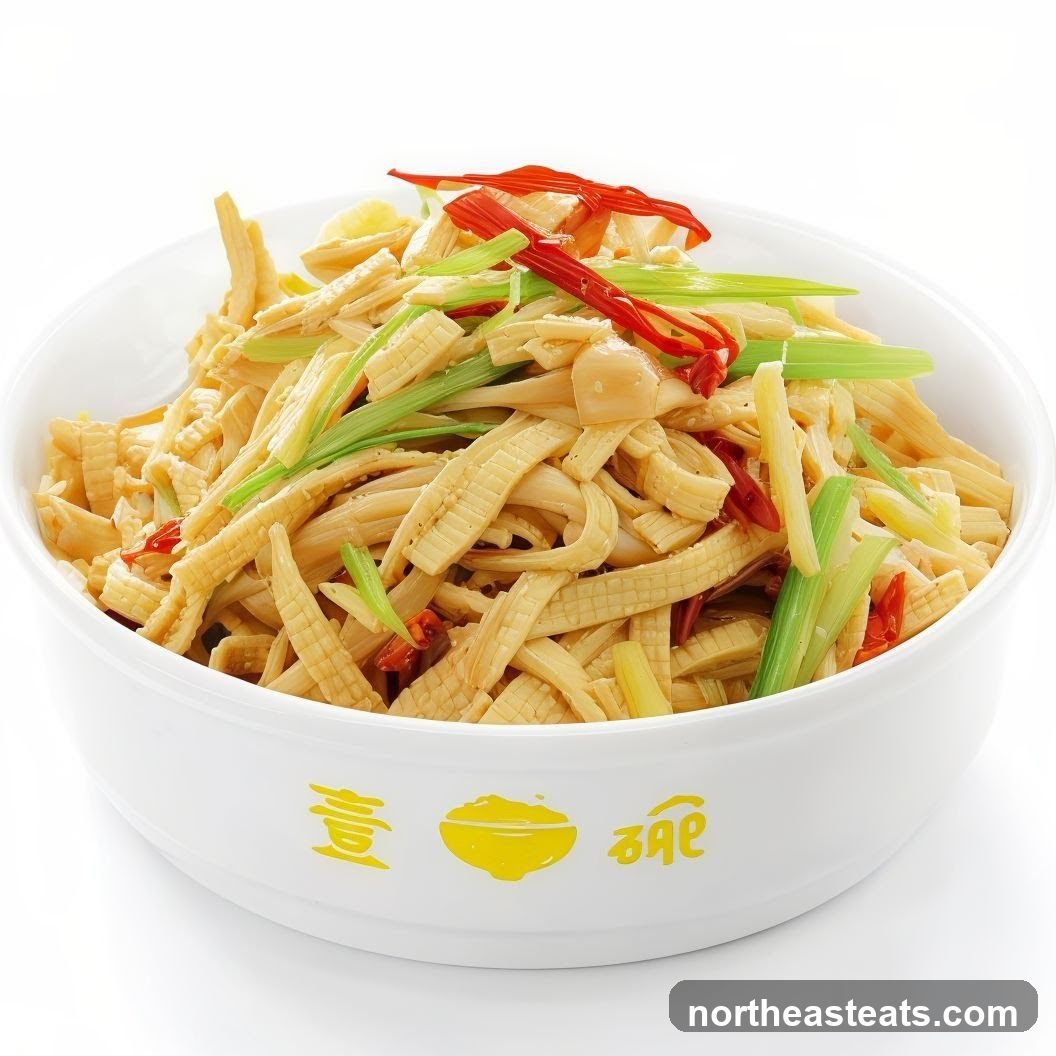 Stir-fried Bamboo Shoots with Celery and Chili