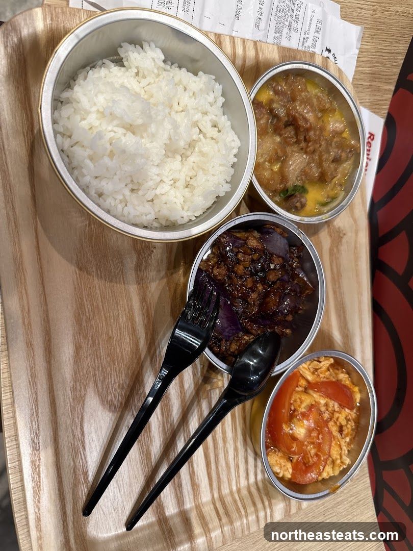 Meal with Rice and Sides