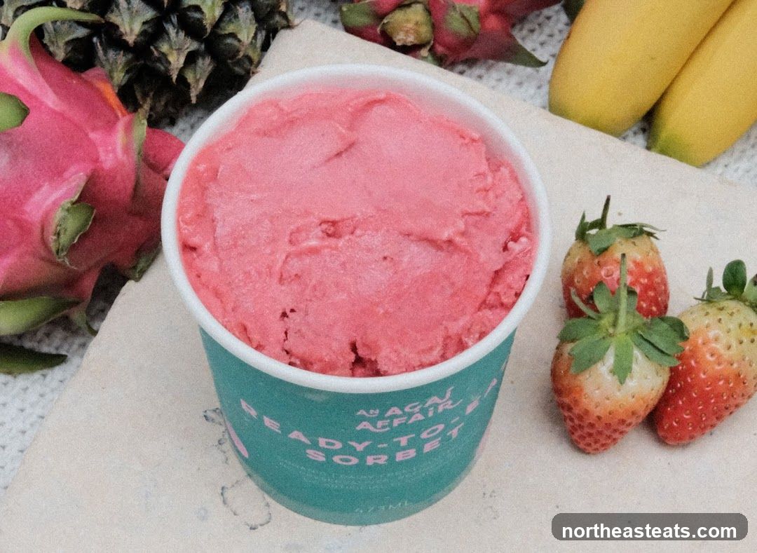 Pink Sorbet with Fruits