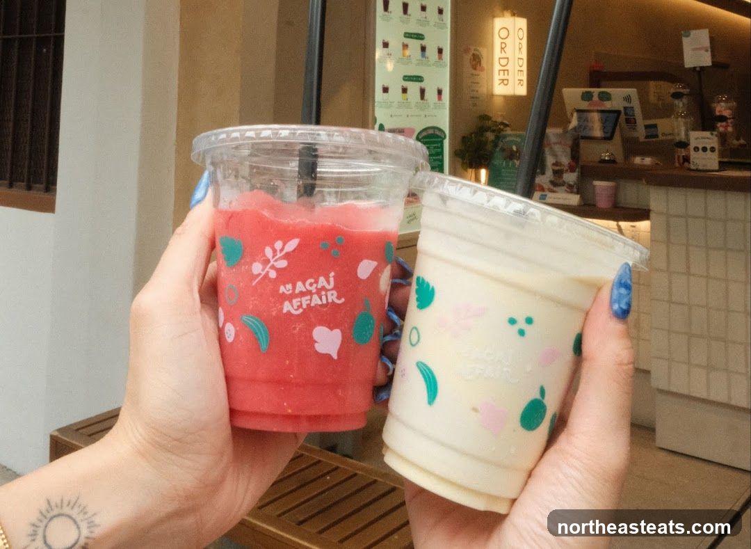 Two drinks from Açaí Affair