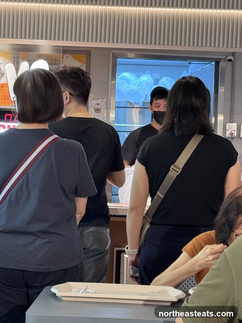 Customers in a food establishment