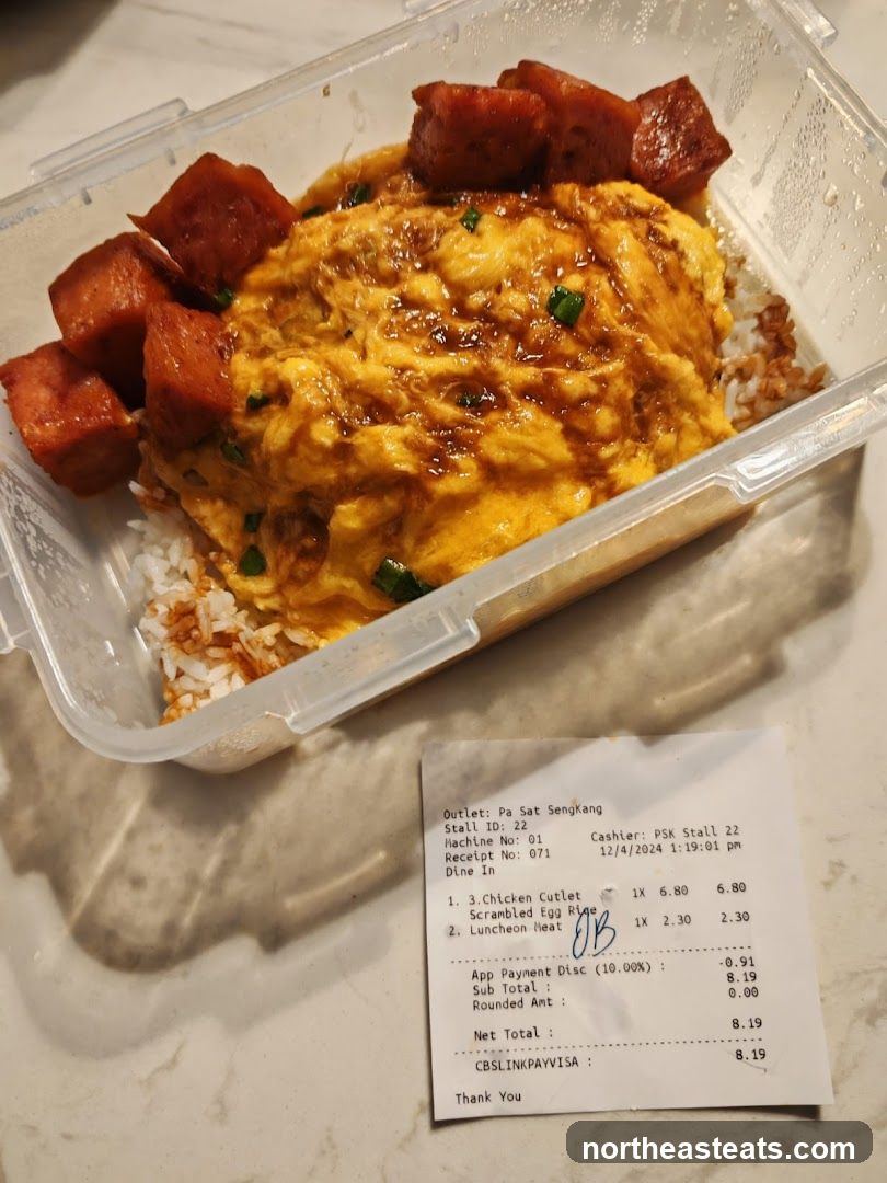 Takeaway Meal with Receipt