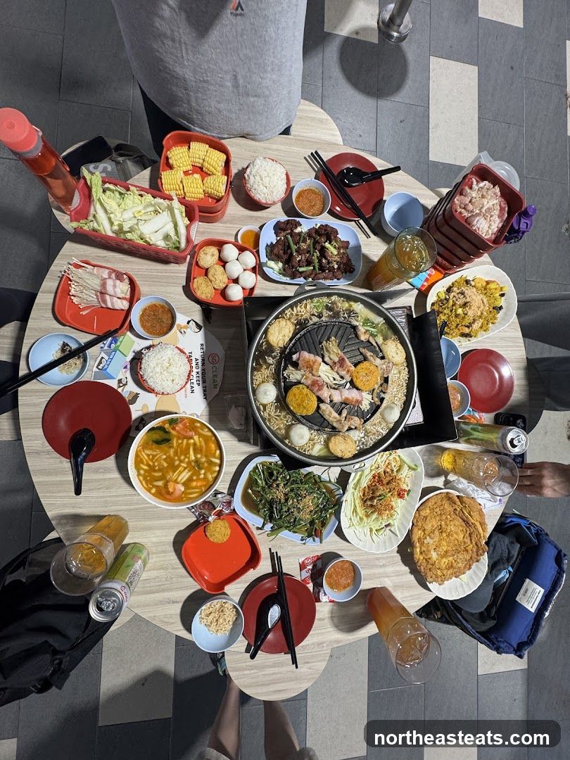 Table full of food