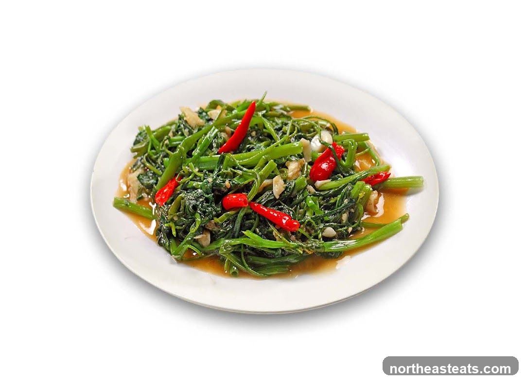 Stir-fried Water Spinach with Chili