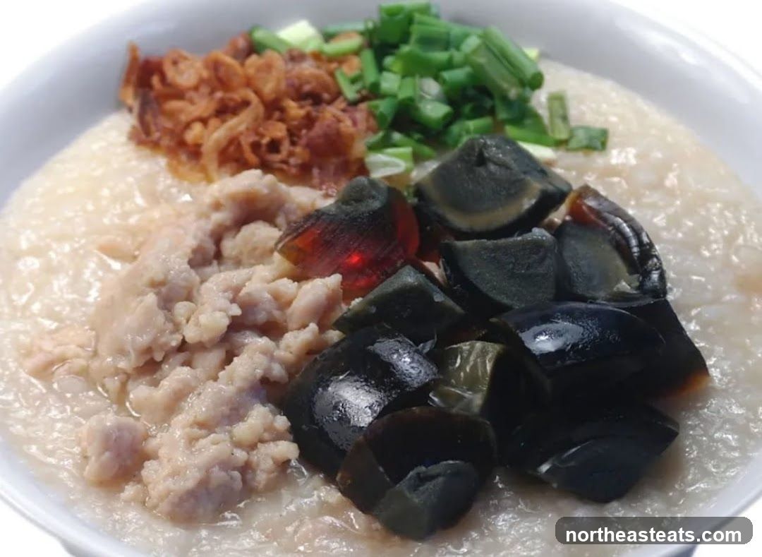 Congee with Century Egg and Minced Pork