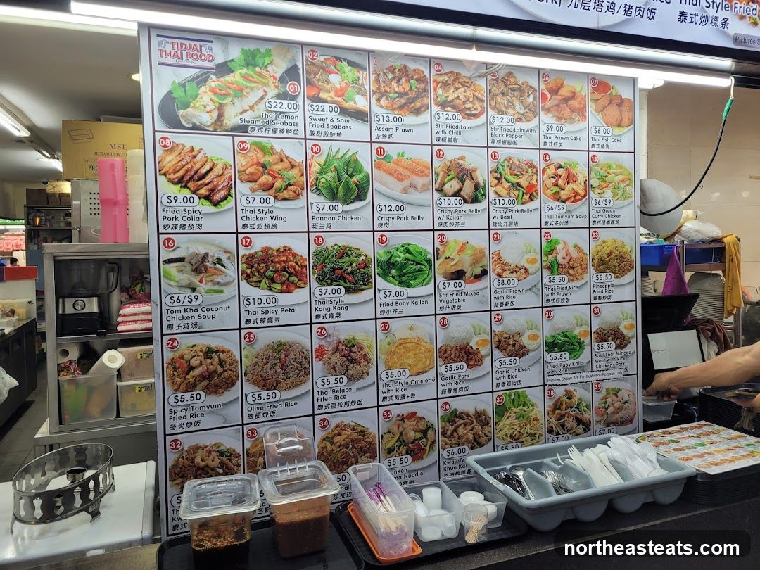 Tidjai Thai Food Menu