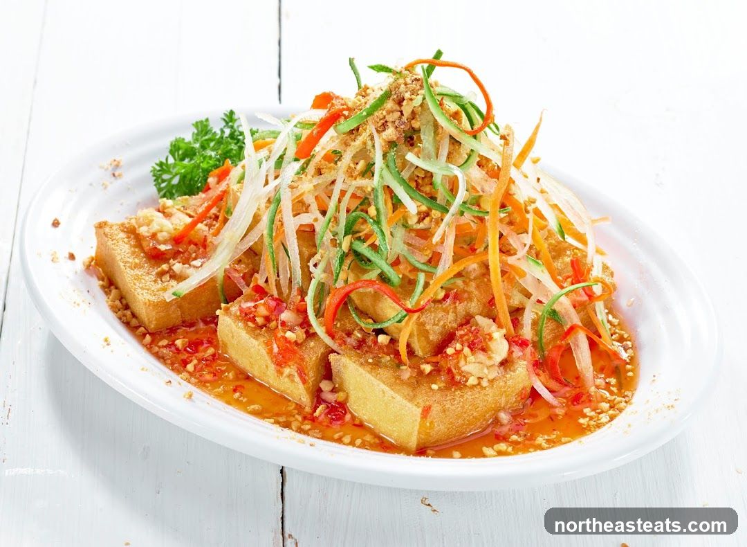 Fried Tofu with Salad