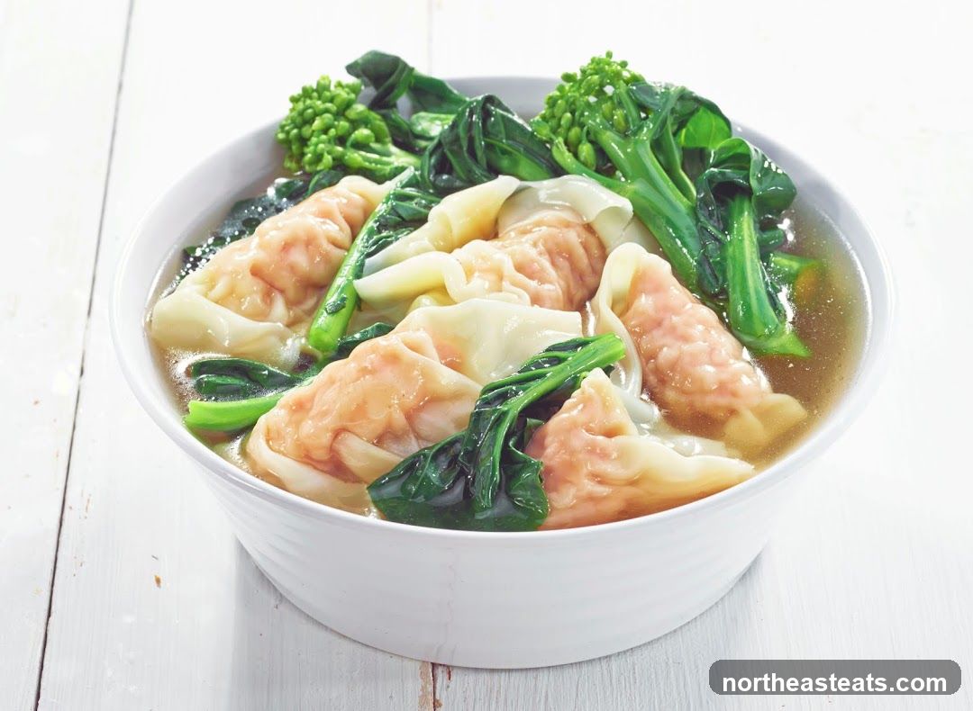 Wonton Soup with Greens