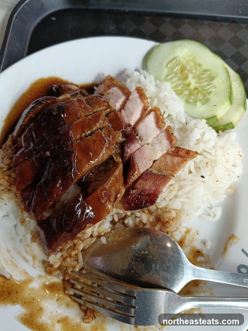 Roast Duck and Crispy Pork Rice