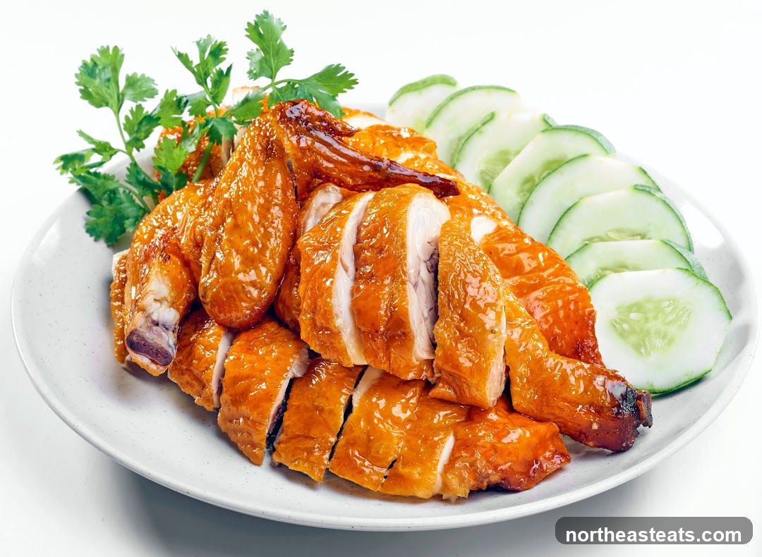 Roasted Chicken with Cucumbers